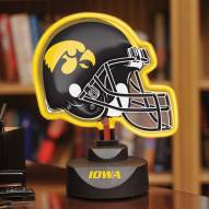 Iowa Hawkeyes Neon Helmet Desk Lamp