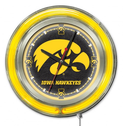 Iowa Hawkeyes Neon Clock