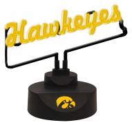 Iowa Hawkeyes Script Neon Desk Lamp