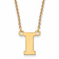 Iowa Hawkeyes Sterling Silver Gold Plated Small Pendant Necklace