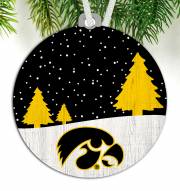 Iowa Hawkeyes Snow Scene Ornament