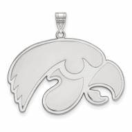 Iowa Hawkeyes Sterling Silver Extra Large Pendant