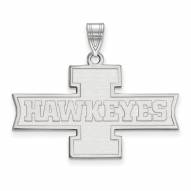 Iowa Hawkeyes Sterling Silver Medium Pendant