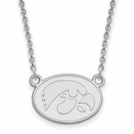 Iowa Hawkeyes Sterling Silver Small Pendant Necklace