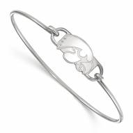 Iowa Hawkeyes Sterling Silver Wire Bangle Bracelet