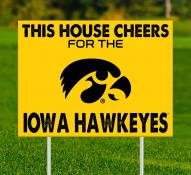 Iowa Hawkeyes This House Cheers for Yard Sign