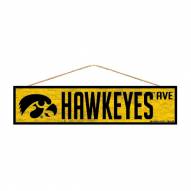 Iowa Hawkeyes Wood Avenue Sign