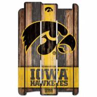 Iowa Hawkeyes Wood Fence Sign