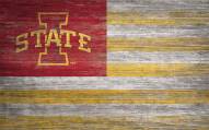 Iowa State Cyclones 11" x 19" Distressed Flag Sign