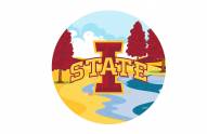 Iowa State Cyclones 12" Landscape Circle Sign