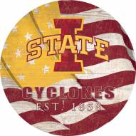 Iowa State Cyclones 12" Team Color Flag Circle Sign