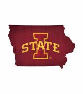 Iowa State Cyclones 12" Team Color Logo State Sign
