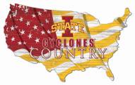 Iowa State Cyclones 15" USA Flag Cutout Sign