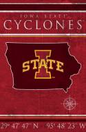 Iowa State Cyclones 17" x 26" Coordinates Sign