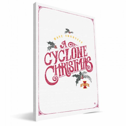 Iowa State Cyclones 8&quot; x 12&quot; Merry Little Christmas Canvas Print