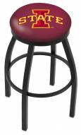 Iowa State Cyclones Black Swivel Bar Stool with Accent Ring