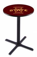 Iowa State Cyclones Black Wrinkle Bar Table with Cross Base