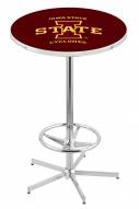 Iowa State Cyclones Chrome Bar Table with Foot Ring