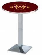 Iowa State Cyclones Chrome Bar Table with Square Base
