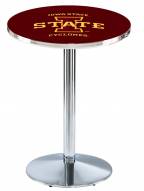 Iowa State Cyclones Chrome Pub Table with Round Base