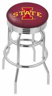 Iowa State Cyclones Double Ring Swivel Barstool with Ribbed Accent Ring