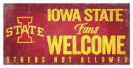Iowa State Cyclones Fans Welcome Sign