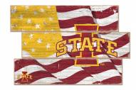 Iowa State Cyclones Flag 3 Plank Sign