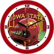 Iowa State Cyclones Football Helmet Wall Clock