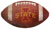 Iowa State Cyclones Football Shaped Sign