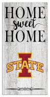 Iowa State Cyclones Home Sweet Home Whitewashed 6" x 12" Sign