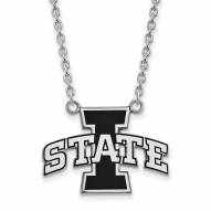Iowa State Cyclones Sterling Silver Large Pendant Necklace