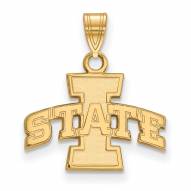 Iowa State Cyclones NCAA Sterling Silver Gold Plated Small Pendant
