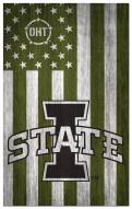 Iowa State Cyclones OHT Military Green Flag 11" x 19" Sign