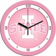 Iowa State Cyclones Pink Wall Clock