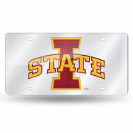 Iowa State Cyclones Silver Laser License Plate