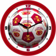Iowa State Cyclones Soccer Wall Clock