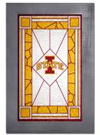 Iowa State Cyclones Stained Glass with Frame