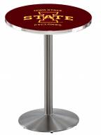 Iowa State Cyclones Stainless Steel Bar Table with Round Base