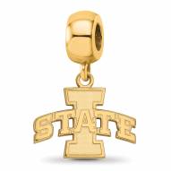Iowa State Cyclones Sterling Silver Gold Plated Small Dangle Bead