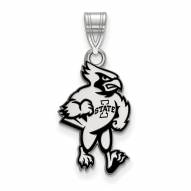 Iowa State Cyclones Sterling Silver Large Enameled Pendant