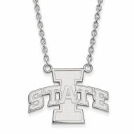 Iowa State Cyclones Sterling Silver Large Pendant Necklace