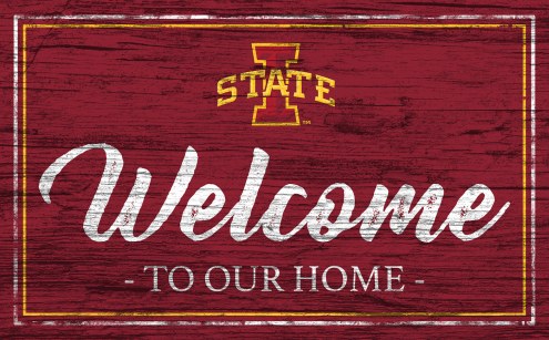 Iowa State Cyclones Team Color Welcome Sign