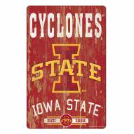 Iowa State Cyclones Slogan Wood Sign