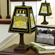 Iowa Hawkeyes NCAA Hand-Painted Art Glass Table Lamp