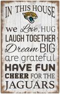 Jacksonville Jaguars 11" x 19" In This House Sign