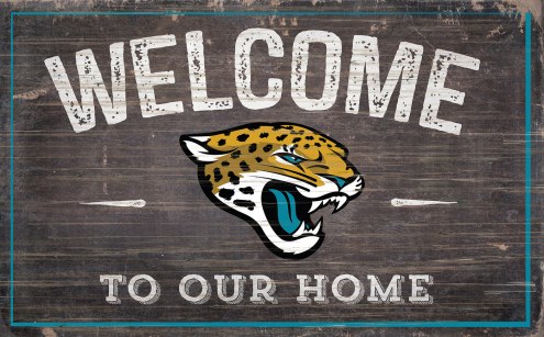 Jacksonville Jaguars 11&quot; x 19&quot; Welcome to Our Home Sign
