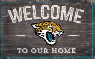 Jacksonville Jaguars 11" x 19" Welcome to Our Home Sign