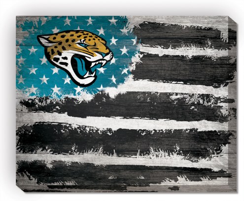 Jacksonville Jaguars 16&quot; x 20&quot; Flag Canvas Print