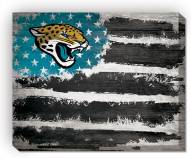 Jacksonville Jaguars 16" x 20" Flag Canvas Print