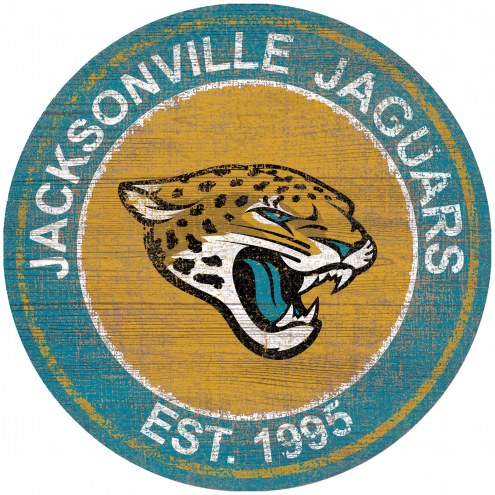 Jacksonville Jaguars 24&quot; Heritage Logo Round Sign